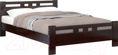 Двуспальная кровать Bravo Мебель Вероника 2 160x200 (орех темный)