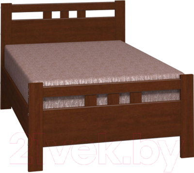 Односпальная кровать Bravo Мебель Вероника 2 90x200 (орех)
