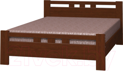 Полуторная кровать Bravo Мебель Вероника 2 140x200 (орех)