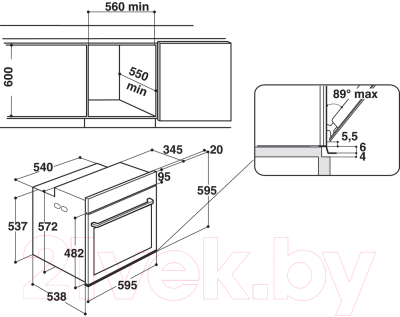 Электрический духовой шкаф Whirlpool W9I OM2 4S1 H