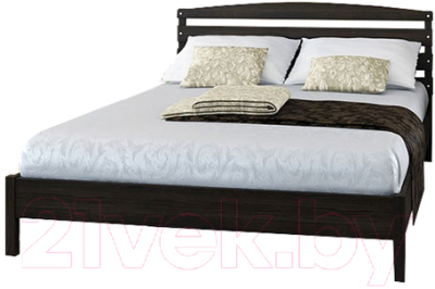 Односпальная кровать Bravo Мебель Камелия 1 90x200 (венге)