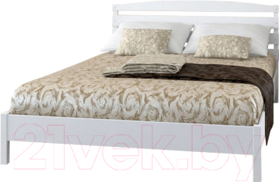 Односпальная кровать Bravo Мебель Камелия 1 90x200 (дуб белый)
