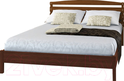 Односпальная кровать Bravo Мебель Камелия 1 90x200 (орех)