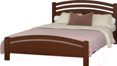 Полуторная кровать Bravo Мебель Камелия 3 140x200 (орех)