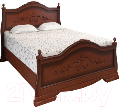 Односпальная кровать Bravo Мебель Карина 1 90x200 (орех)