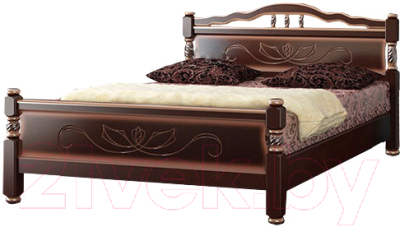 Полуторная кровать Bravo Мебель Карина 5 120x200 (орех темный)