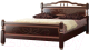 Полуторная кровать Bravo Мебель Карина 5 140x200 (орех темный) - 