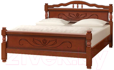 Односпальная кровать Bravo Мебель Карина 5 90x200 (орех)