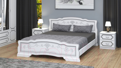 Односпальная кровать Bravo Мебель Карина 6 90x200 (белый жемчуг)