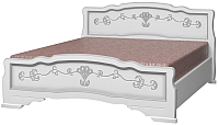 Полуторная кровать Bravo Мебель Карина 6 140x200 (белый жемчуг) -