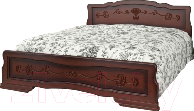 Двуспальная кровать Bravo Мебель Карина 6 Тахта 160x200 (орех)