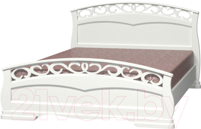 Каркас кровати Bravo Мебель Грация 1 160x200 (белый античный)