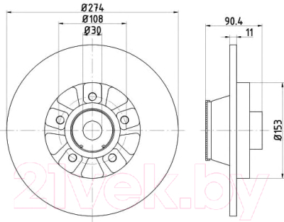 

Тормозной диск Mercedes-Benz, A4154210100