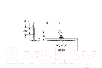 Верхний душ GROHE Rainshower 26066GN0