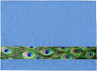 Полотенце Aquarelle Фотобордюр Павлин-2 50x90 (спокойный синий) - 