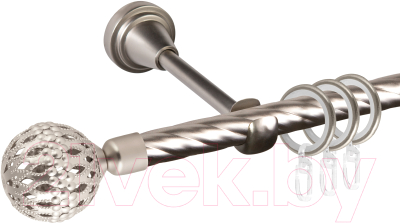 

Карниз для штор АС ФОРОС, Grace D16K + наконечники Гуидо