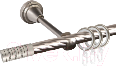 

Карниз для штор АС ФОРОС, Grace D16K + наконечники Крис