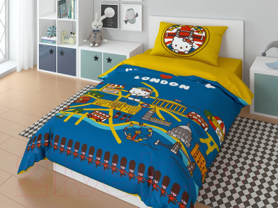 Комплект постельного белья Нордтекс Hello Kitty HK 1558 20046+8379/3