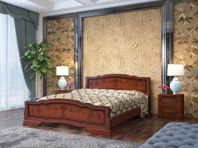 Односпальная кровать Bravo Мебель Карина 6 90x200 (орех)