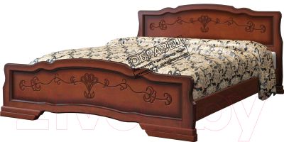Односпальная кровать Bravo Мебель Карина 6 90x200 (орех)