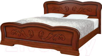 Полуторная кровать Bravo Мебель Карина 8 140x200 (орех)