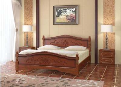 Односпальная кровать Bravo Мебель Карина 12 90x20 (орех)