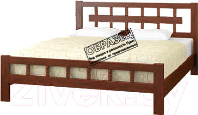 Односпальная кровать Bravo Мебель Натали 5 90x200 (орех)