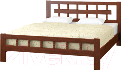 Полуторная кровать Bravo Мебель Натали 5 140x200 (орех)