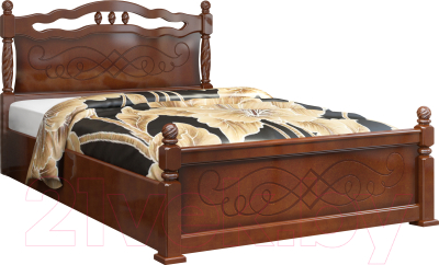 Полуторная кровать Bravo Мебель Карина 14 140x200 (орех)