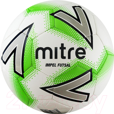 Мяч для футзала Mitre Futsal Impel / A0029WC5 (размер 4, белый/зеленый/серый)
