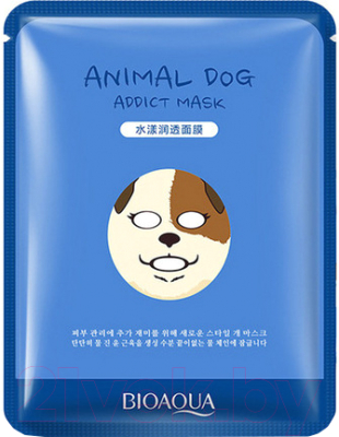 Маска для лица тканевая Bioaqua Animal Face Dog увлажняющая (30г)