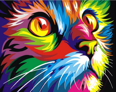Картина по номерам Picasso Радужный кот (PC4050344)