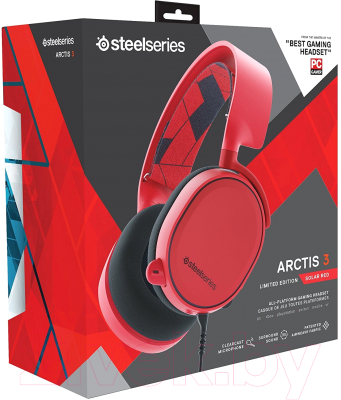Наушники-гарнитура SteelSeries Arctis 3 (красный)