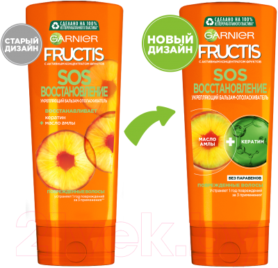 Бальзам для волос Garnier Fructis SOS восстановление (200мл)