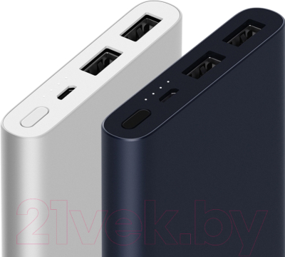 Портативное зарядное устройство Xiaomi Mi Power Bank 2i/2s 10000mAh / VXN4228CN/VXN4231GL (серебристый)