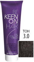 Крем-краска для волос KEEN Colour Cream 3.0 (темно-коричневый) - 