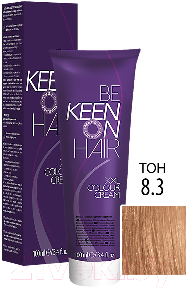 Крем-краска для волос KEEN Colour Cream 8.3 (блондин золотистый) — фото 2