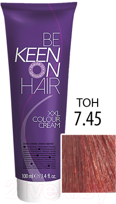 Крем-краска для волос KEEN Colour Cream 7.45 (средне-русый медно-красный)