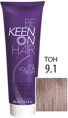 Крем-краска для волос KEEN Colour Cream 9.1 (светлый блондин пепельный)