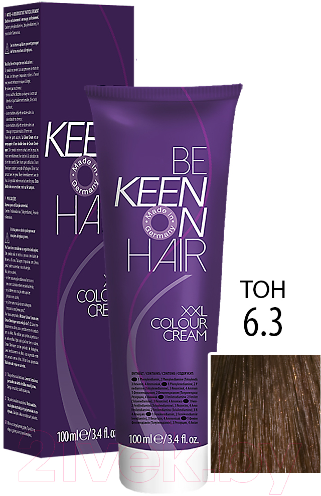 Крем-краска для волос KEEN Colour Cream 6.3 (темно-русый золотистый) — фото 2