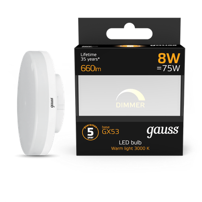 

Лампа, GX53 8W 3000K / 108408108-D