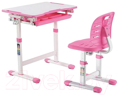 Парта+стул Растущая мебель Elfin B201S (розовый)