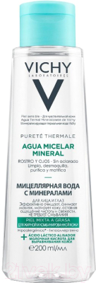 Мицеллярная вода Vichy Purete Thermale с минералами для жирной и комбинированной кожи (200мл)