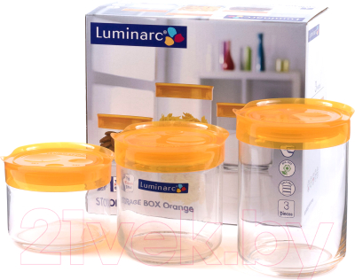 Набор емкостей для хранения Luminarc Storing Box Orange SD327