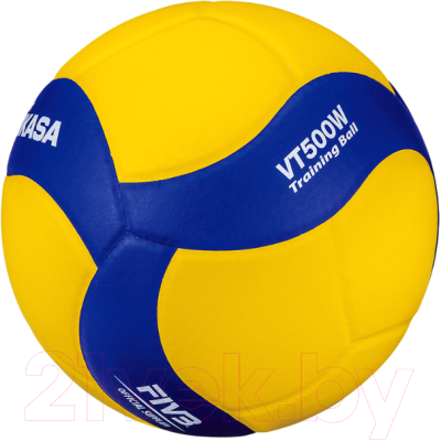 Мяч волейбольный Mikasa VT500W (размер 5, синий /желтый)