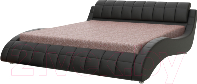 Двуспальная кровать Bravo Мебель Мэри с ПМ 160x200 (черный)