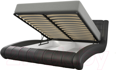 Полуторная кровать Bravo Мебель Шарлотта с ПМ 120x200 (антрацит)