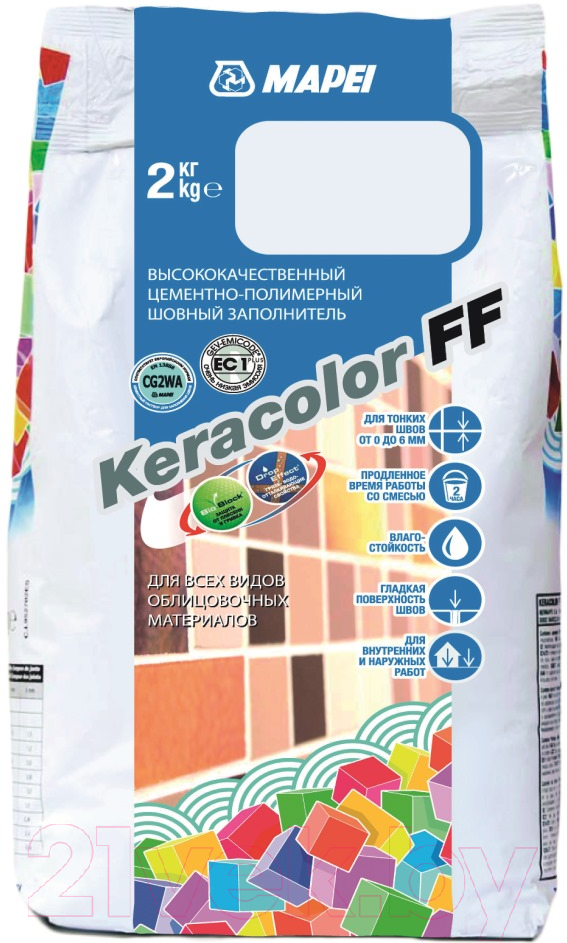 Фуга цементная Mapei Keracolor FF N142 (2кг, коричневый)
