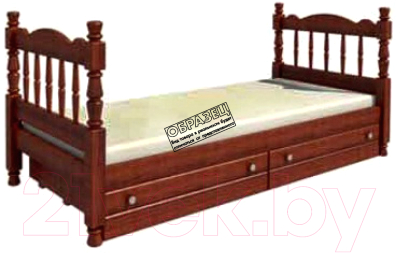 Односпальная кровать Bravo Мебель Аленка 90x200 (орех)