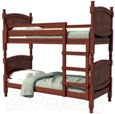Двухъярусная кровать Bravo Мебель Валерия 90x200 (орех)